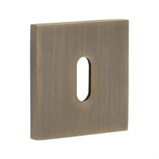 EnduraLine Square Escutcheon Standard Keyway Antique Brass PVD