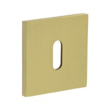 EnduraLine Square Escutcheon Standard Keyway Satin Brass PVD