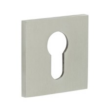 EnduraLine Square Escutcheon Euro Keyway Satin Stainless Steel