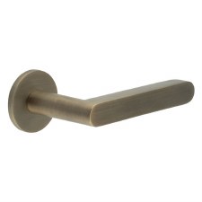 EnduraLine Draycott Handle on Sprung Round Rose Antique Brass PVD