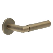 EnduraLine Lambourn Handle on Sprung Round Rose Antique Brass PVD