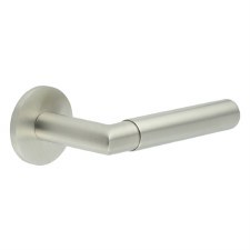 EnduraLine Lambourn Handle on Sprung Round Rose Satin Stainless Steel
