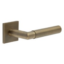 EnduraLine Lambourn Handle on Sprung Square Rose Antique Brass PVD