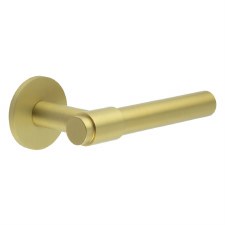 EnduraLine Preston Handle on Sprung Round Rose Satin Brass PVD