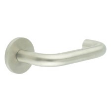 EnduraLine Hanby Handle on Sprung Round Rose Satin Stainless Steel