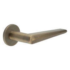 EnduraLine Burley Handle on Sprung Round Rose Antique Brass PVD