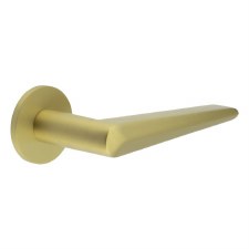 EnduraLine Burley Handle on Sprung Round Rose Satin Brass PVD