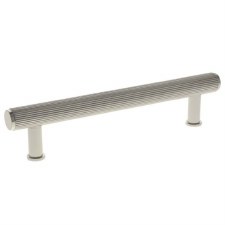 Crispin Reeded Cabinet Pull Handle 128mm Polished Nickel