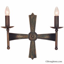 Elstead Cromwell Double Wall Light Old Bronze