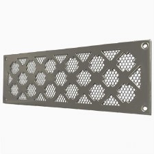 Criss Cross Air Vent Cover with Mesh 9"x 3" Polished Stainless Steel