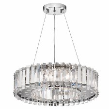 Kichler Crystal Syke 8 Light Pendant Chandelier Polished Chrome