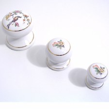 Porcelain Cupboard Door Knob Festoon 40mm