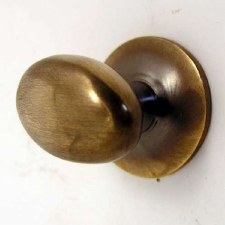 Aston Oval Cupboard Door Knob 38mm Antique Brass Unlacquered