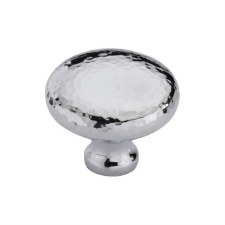 Heritage Victorian Hammered Cupboard Knob 32mm Polished Chrome