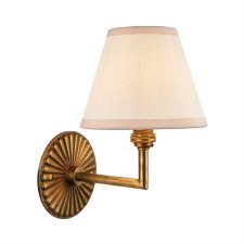 Dahlia Wall Light Fitting Aged Brass