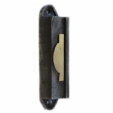 Davenport Rim Lock Keep/Staple Waxed Iron & Brass