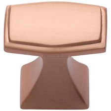 Heritage Art Deco Cabinet Knob C0333 32mm Satin Rose Gold Heritage Art Deco Cabinet Knob C0333 32mm Satin Rose Gold