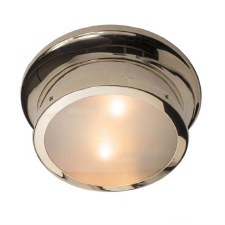 Deco Small Round Bulkhead Light IP44 Nickel