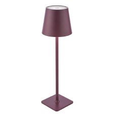Derrick Rechargable Table Lamp Satin Purple Derrick Rechargable Table Lamp Satin Purple