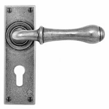 Finesse Derwent Door Handles Euro Lock FD065E4 Solid Pewter