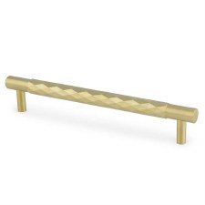 Diamond Pattern Cabinet Handle 160mm Satin Brass PVD Diamond Pattern Cabinet Handle 160mm Satin Brass PVD