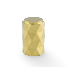 Diamond Pattern Cabinet Knob Satin Brass PVD