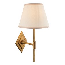 Diamond Wall Light Fitting Aged Brass