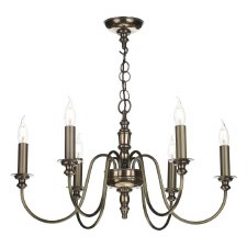 David Hunt Dickens 6 Light Pendant Bronze