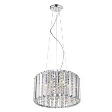 Diore 4 Light Crystal Pendant Chrome