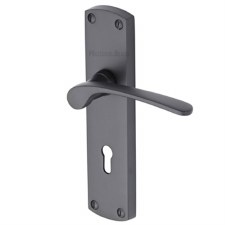 Heritage Diplomat Door Lock Handles DIP7800 Matt Black