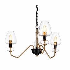 Elstead Armand 3 Light Chandelier Aged Brass