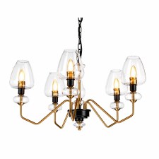 Elstead Armand 5 Light Chandelier Aged Brass