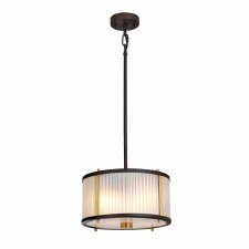 Elstead Corona Pendant 2 Light Museum Bronze