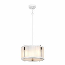 Elstead Corona Pendant 2 Light White