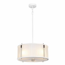 Elstead Corona Pendant 3 Light White