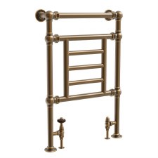 Doddington Heated Towel Rail 650mm Antique Brass Lacquered