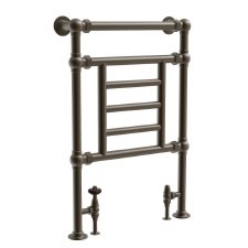 Doddington Heated Towel Rail 650mm Antique Bronze Lacquered