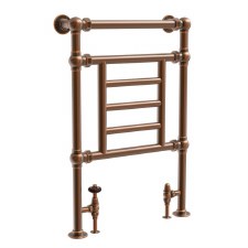 Doddington Heated Towel Rail 650mm Antique Copper Lacquered