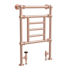 Doddington Heated Towel Rail 650mm Brushed Copper