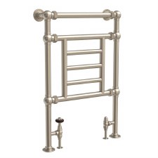 Doddington Heated Towel Rail 650mm Brushed Nickel