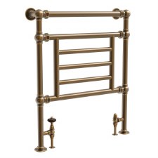 Doddington Heated Towel Rail 800mm Antique Brass Lacquered