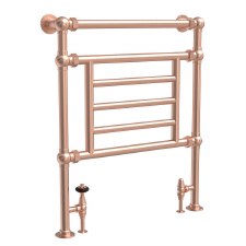 Doddington Heated Towel Rail 800mm Brushed Copper