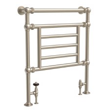 Doddington Heated Towel Rail 800mm Brushed Nickel