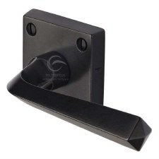 Heritage Donnington Square Rose Door Handle RDB1953 Rustic Dark Bronze Heritage Donnington Square Rose Door Handle RDB1953 Rustic Dark Bronze