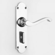 Aston Victorian Bathroom Door Handles Polished Chrome