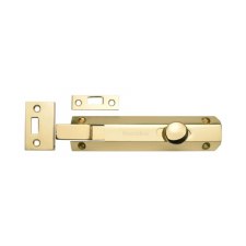 Heritage Necked Bolt C1694 6" Polished Brass Lacquered