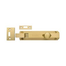 Heritage Necked Bolt C1694 6" Satin Brass Lacquered