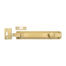 Heritage Necked Bolt C1694 8" Satin Brass Lacquered