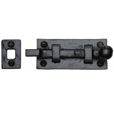 Heritage Tudor Door Bolt Necked TC169 76mm Black Ironwork