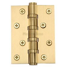 Heritage Ball Bearing Hinges HG99-400 4" x 3" Satin Brass Lacquered